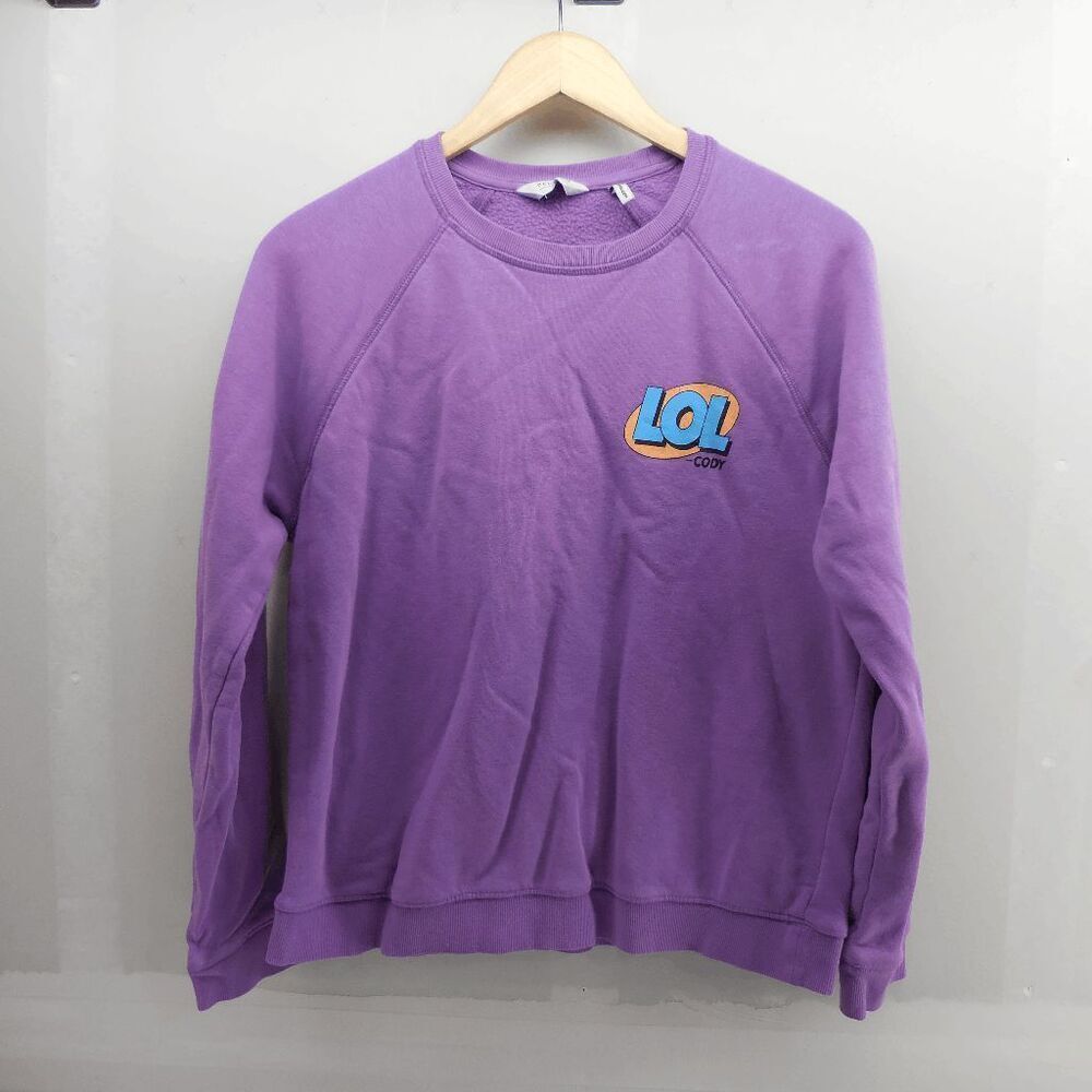 Peloton LOL Cody Rigsby Unisex Crewneck Sweatshirt Size Medium Purple